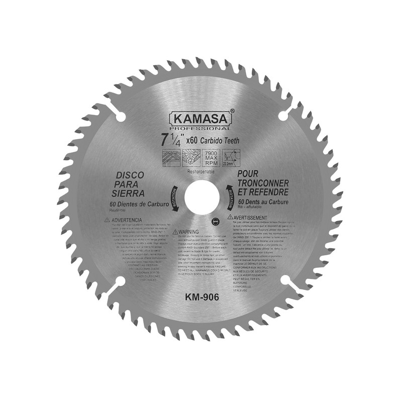 DISCO PARA SIERRA 7 1/4"X60T KAMASA