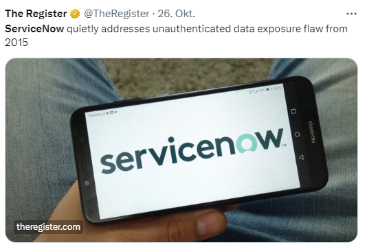 ServiceNow fixes information disclosure bug