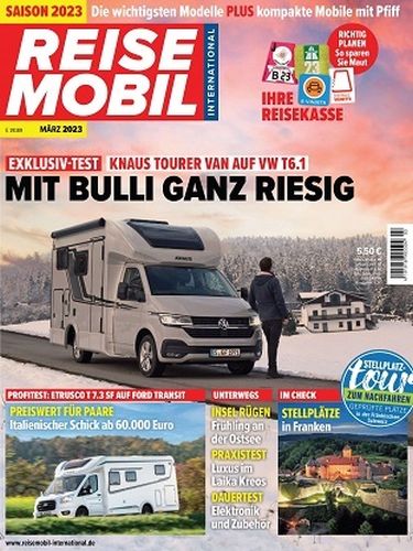Cover: Reisemobil International Magazin März No 03 2023