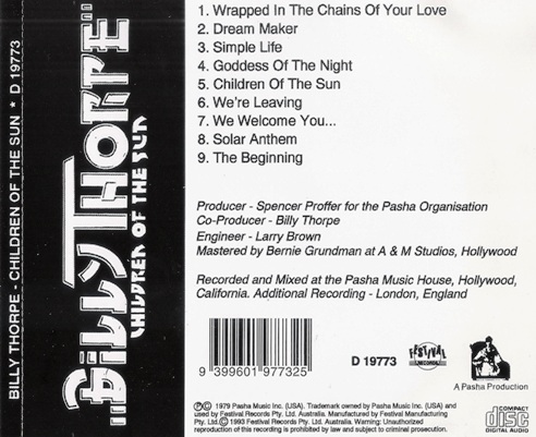 Billy Thorpe - Children Of The Sun (1979) [Reissue 1993] Lossless+MP3