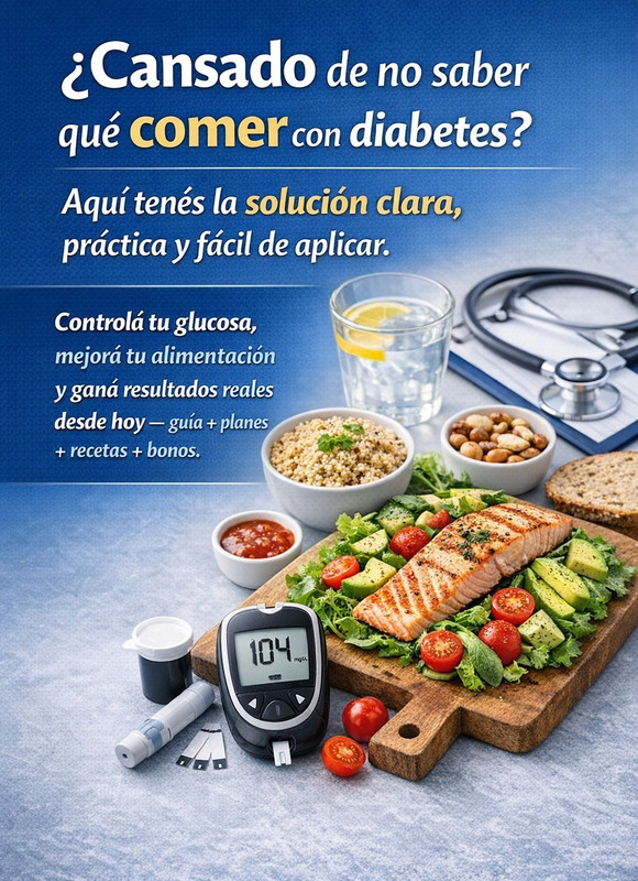 Guía completa para diabéticos - Planes, recetas y control de glucosa