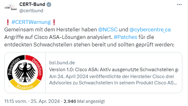 ArcaneDoor-Cyberangriff auf verwundbare Cisco ASA VPNs