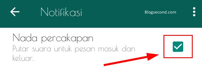 Mengatur Nada Notifikasi pada WhatsApp