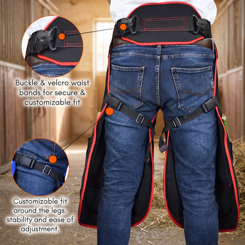 Farrier Apron adjustable waistband foam padded dual patch