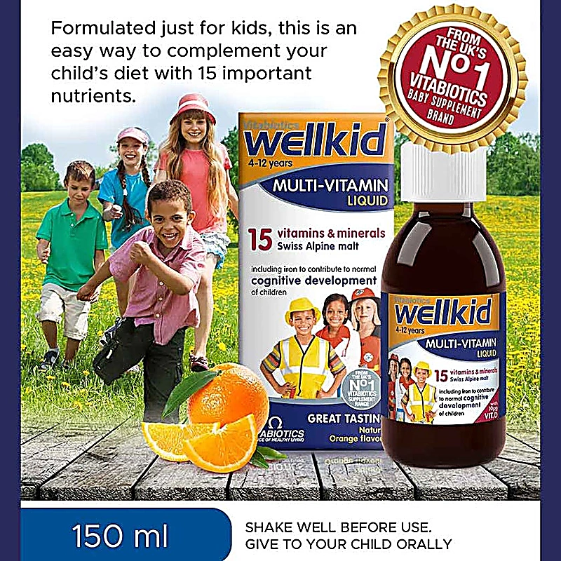 wellkid multi-vitamin liquid 150ml wellkid multi-vitamin liquid 150ml