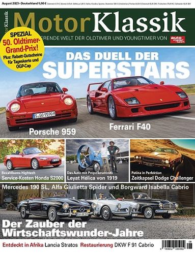 Cover: Auto Motor Sport Motor Klassik Magazin No 08 August 2023