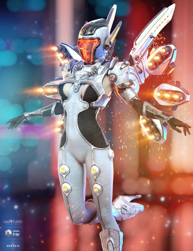 dForce Mech Dancer Outfit for Genesis 8 Female(s)