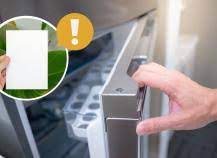 Teste do vedante da porta com papel