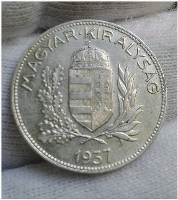 HUNGRIA. 1 pengo de plata de 1.937 Polish-20200718-223954170-3