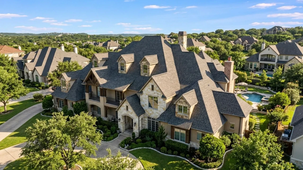 Complex roofline with multiple valleys and dormers San Antonio