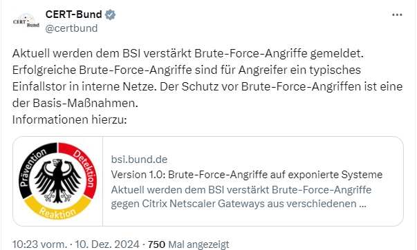 BSI Warnung vor Angriffen auf NetScaler