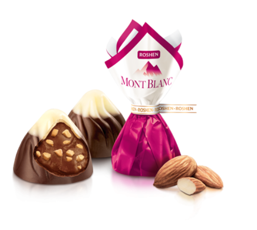 Ukraine Sweet Roshen Candies Mont Blanc Milk Chocolate Chopped
