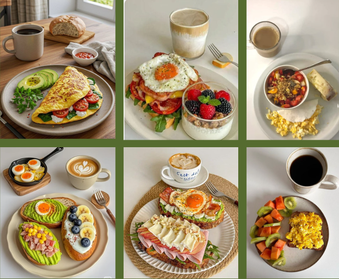 Foto de café da manhã rico em proteínas