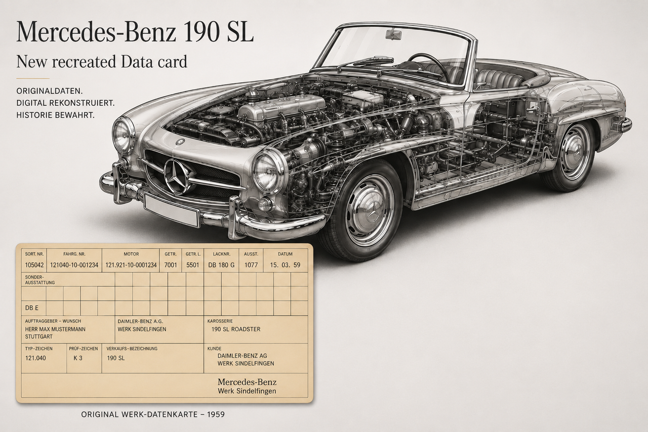 Mercedes-Benz 190 SL Explosionszeichnung