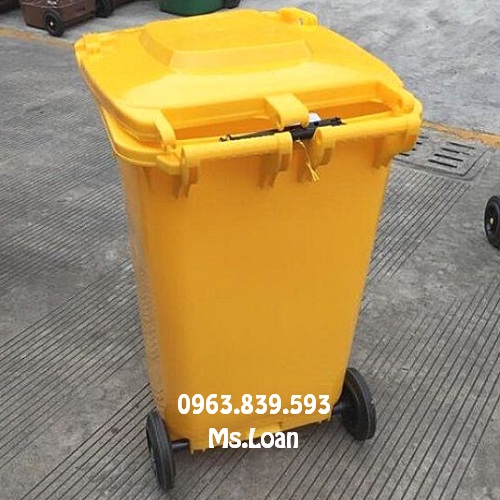 Toàn quốc - Bán thùng rác y tế 240l màu xanh lá, cam, vàng - thùng phân loại rác 240l rẻ / 0963.839.593 ms.loan Thung-rac-benh-vien-240lit-mau-vang