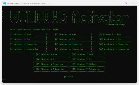Windows Activator by Goddy v1.0
