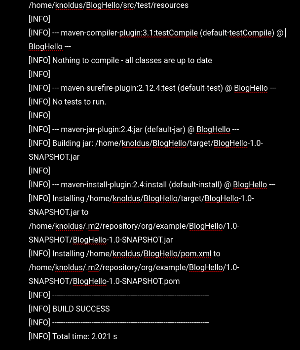 Running OUtput