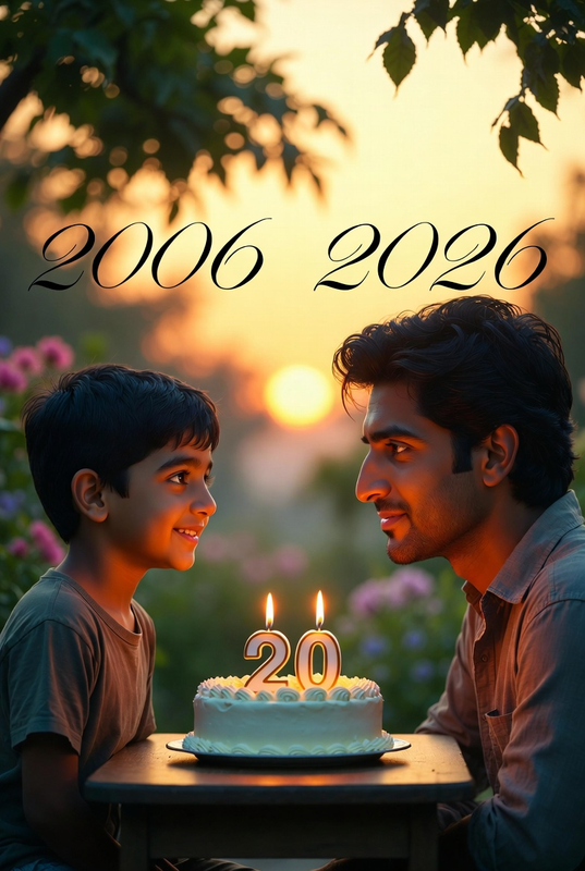 آج کی پرامپٹ: 📸 عمر کی دو کہانیاں — ایک ہی فریم میں 💫