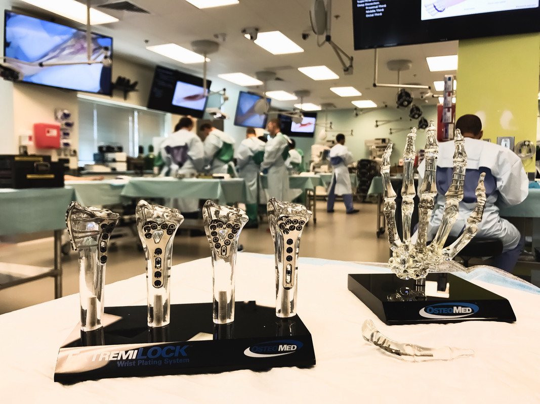 Risk fixation system demonstration in surgeon cadaver lab at OsteoMed
