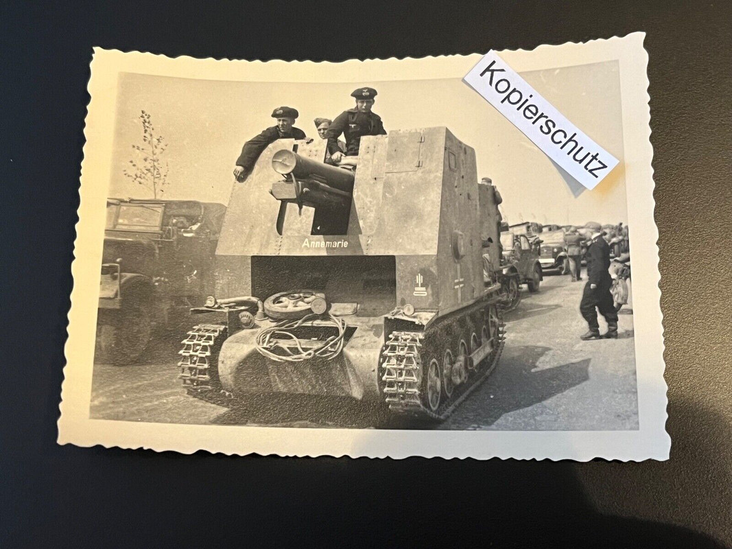 Altes Foto-Panzer-Tank-Kennung-Panzerjäger-WW2
