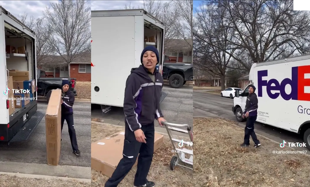 Repartidora de FedEx se hace viral, discriminó a una mexicana