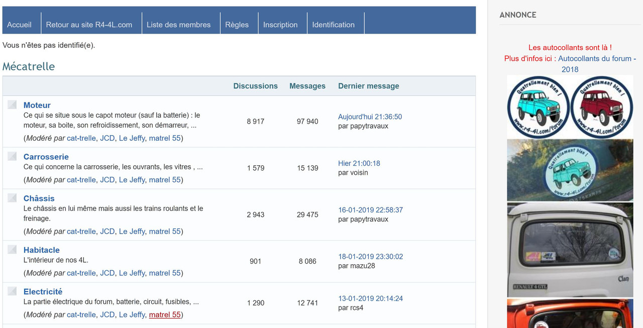 capture ecran acceui forum 41L