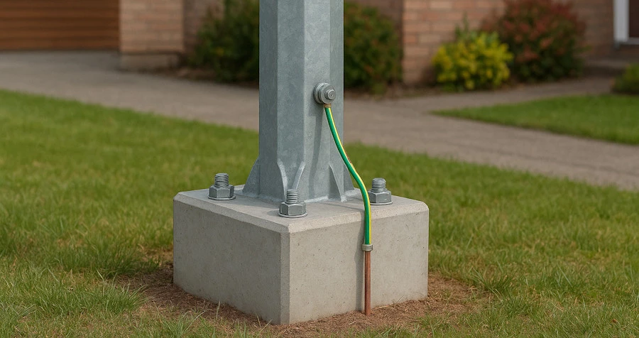 Заземление опор наружного освещения