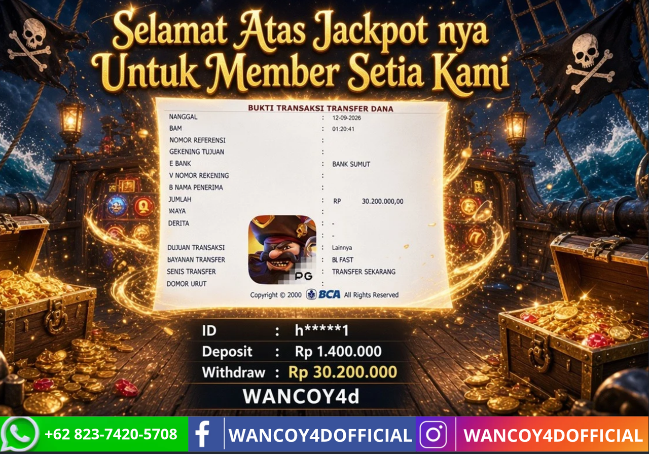 WANCOY4D CAPTAIN BOUNTY PG SOFT RP.30.200.000 -LUNAS