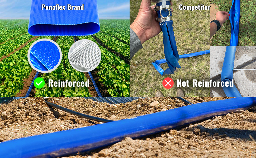 Reinforced Ponaflex Hose vs Competitor