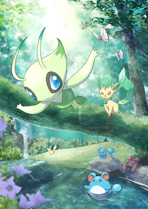 pikachu-leafeon-celebi-marill-butterfree