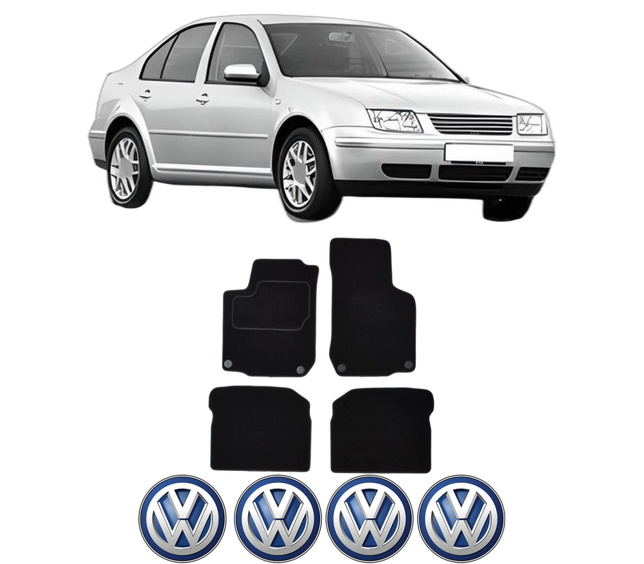 Set Covorase Presuri Volkswagen BORA I (1J2) din 1998-2013, Auto, Material Textil Mocheta, 4 Stickere auto cu Volkswagen