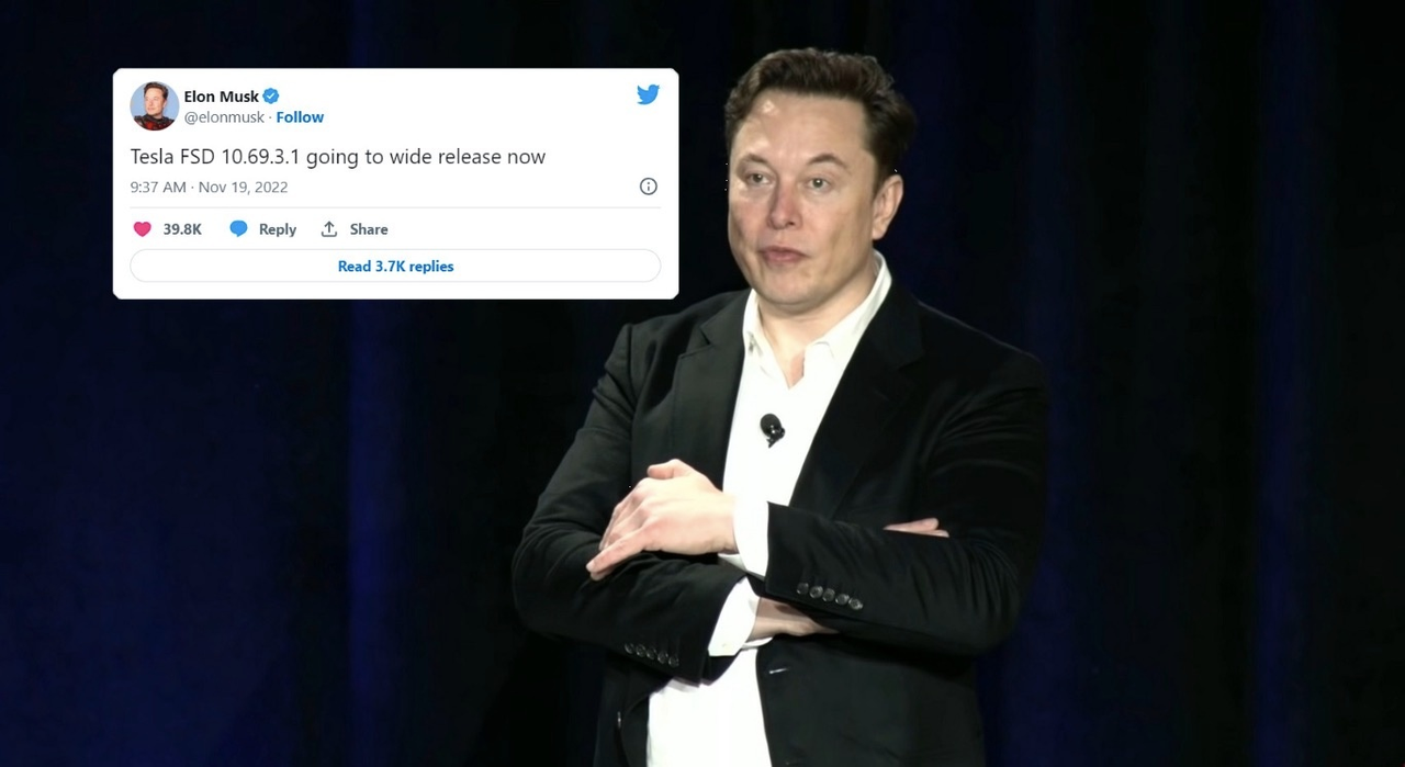 Elon Musk anuncia el lanzamiento completo de conducción autónoma en Twitter