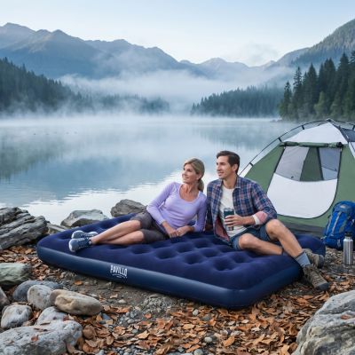 Colchón inflable Bestway 67226 Queen de 11 pulgadas con bomba de pie incorporada