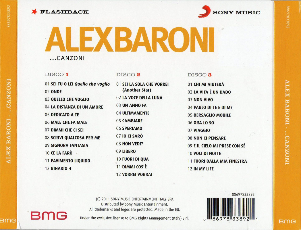 Alex Baroni - Canzoni (3CD, 2011) mp3 320 Kbps