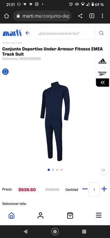 Martí: Conjunto Deportivo Under Armour Hombre