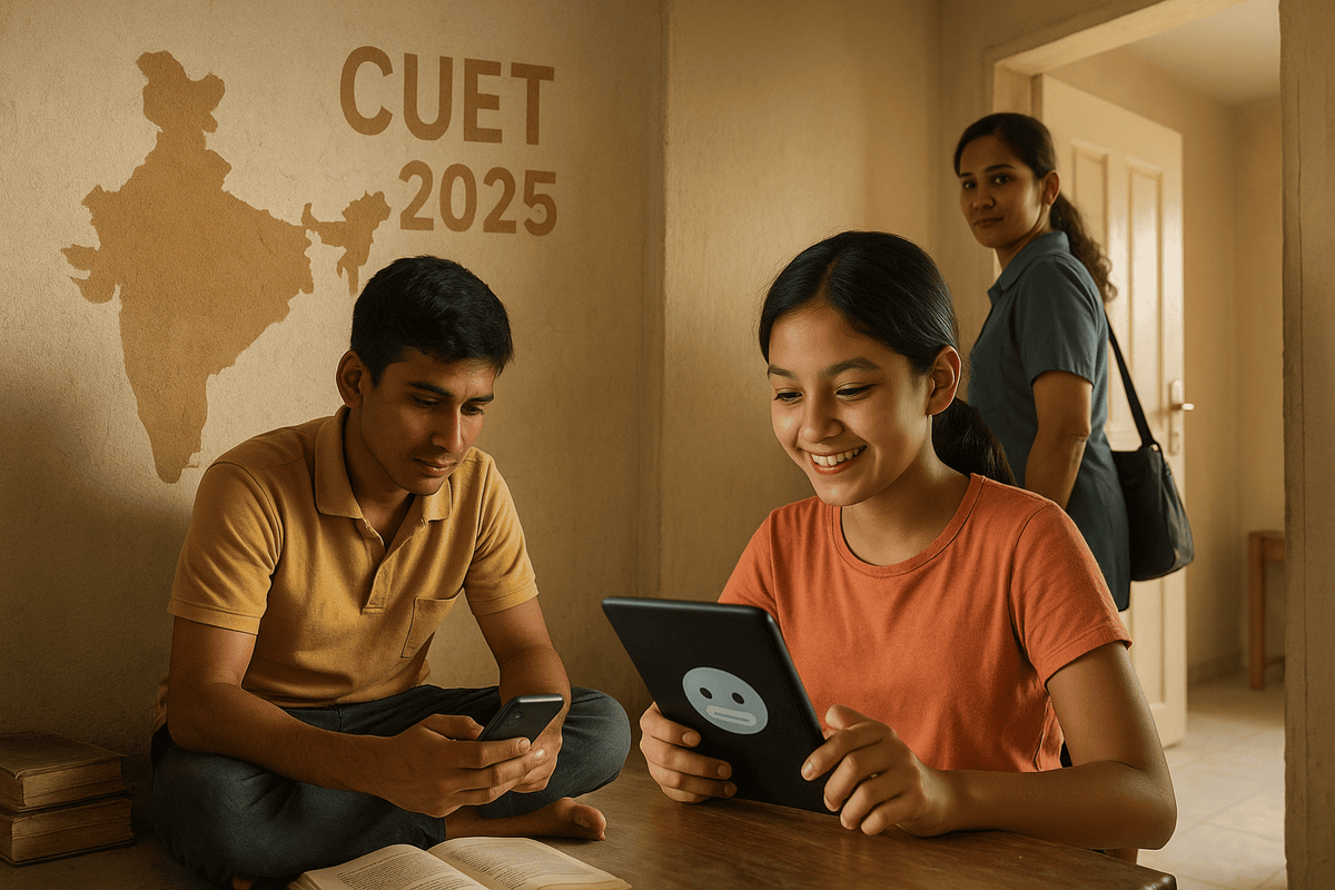 Student in India using AI for self-study Student using AI tools to study