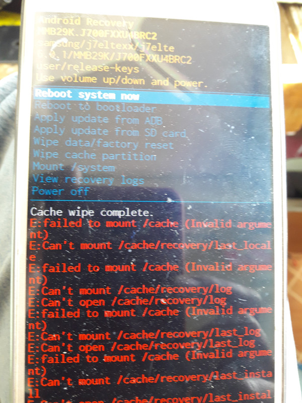 failed to mount /cache (invalid argument) samsung j700f /dd GSMForum