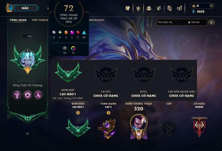 Acc LMHT # - Khung Lục Bảo