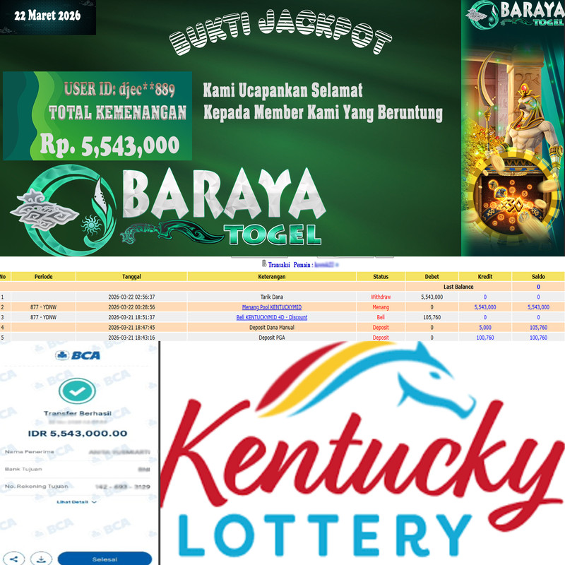 Rp. 5.543.000.- WD LUNAS DI BARAYATOGEL