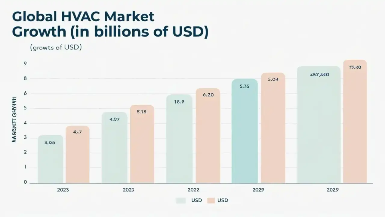 Gráfico crescimento HVAC