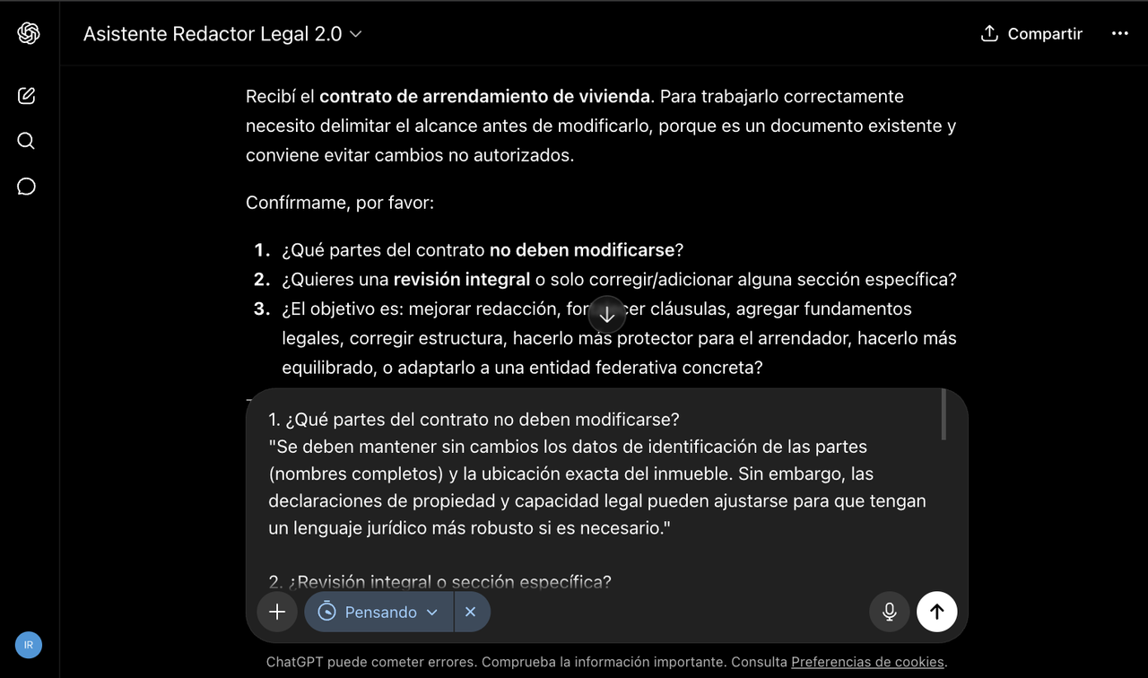 El sistema pide información adicional si falta contexto
