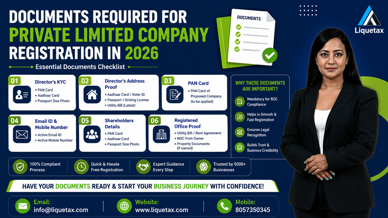 Documents Required for Private Limited Company Registration 2026