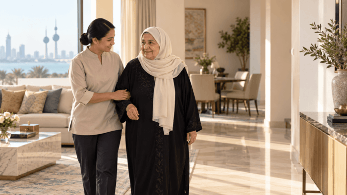 Elderly caregiver live in maid