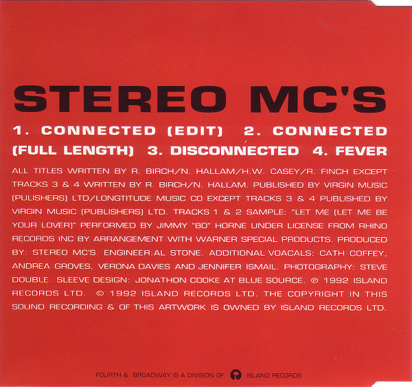 22/02/2023 - Stereo MC's - Connected (1992) [FLAC] (CDM 4th & Broadway 74321 11228 2) R-106385-1234767433