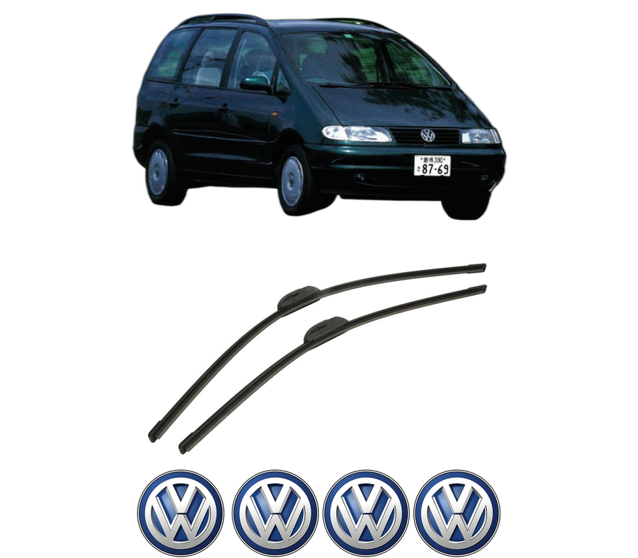 Set stergatoare auto Volkswagen SHARAN VAN (7M_) din 1996-2010, pentru parbriz auto, 2 bucati, Bosch Aerotwin Retrofit, din cauciuc siliconat rezistent, 4 Stickere Auto Volkswagen