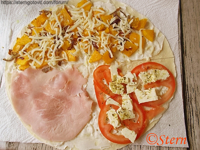 Тортилья с тыквой и сыром