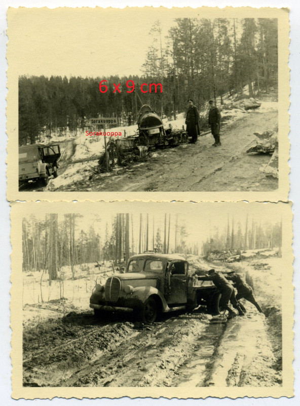 Fotos LW Soldaten in Finnland Karelien Suomi Lappland Kfz Überfa