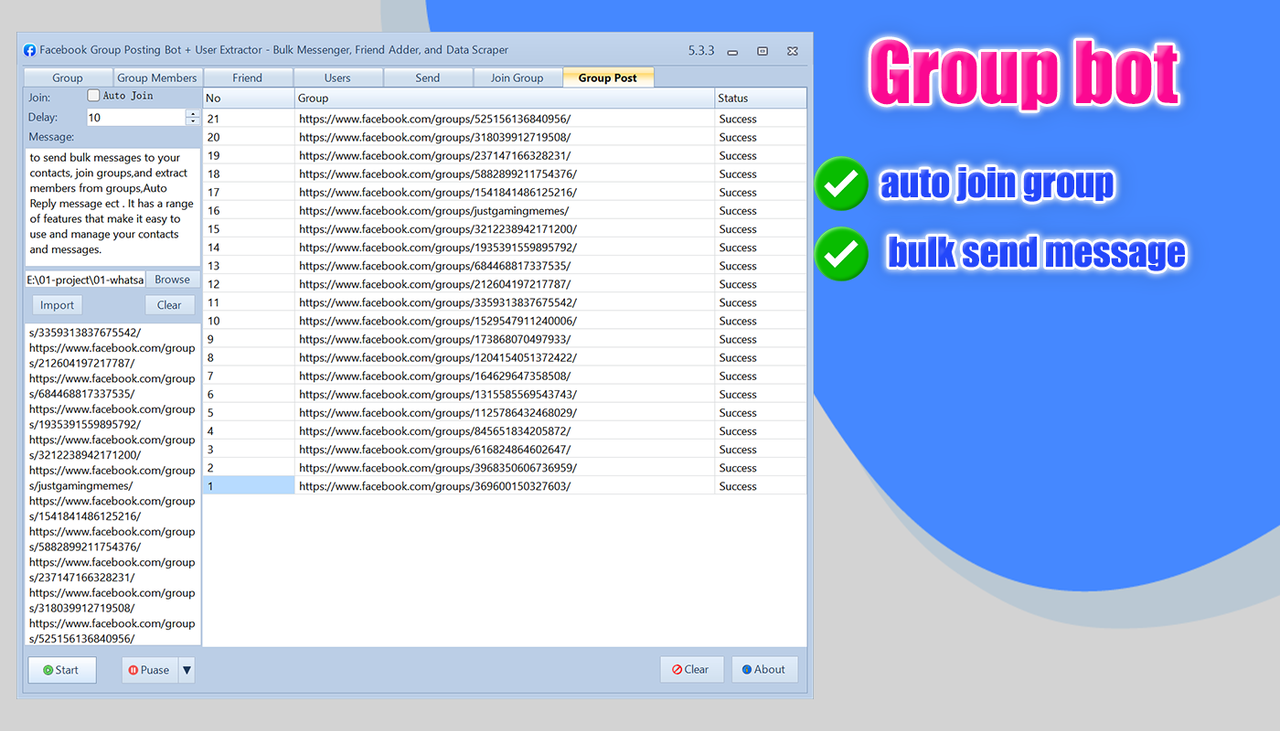   Facebook Group Member List Export to Excel  Automated Friend Request Sender for Facebook  Ethical Facebook Data Scraping Tools   2025