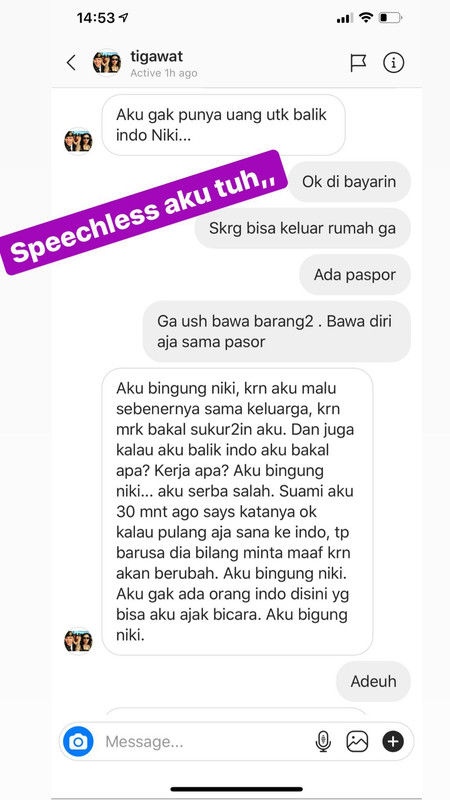 Unggahan percakapan Nikita Mirzani dengan Tiga Setia Gara