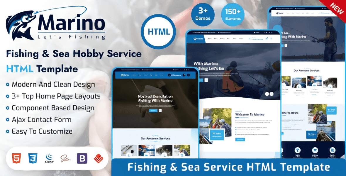Marino – Fishing & Sea Hobby HTML Template